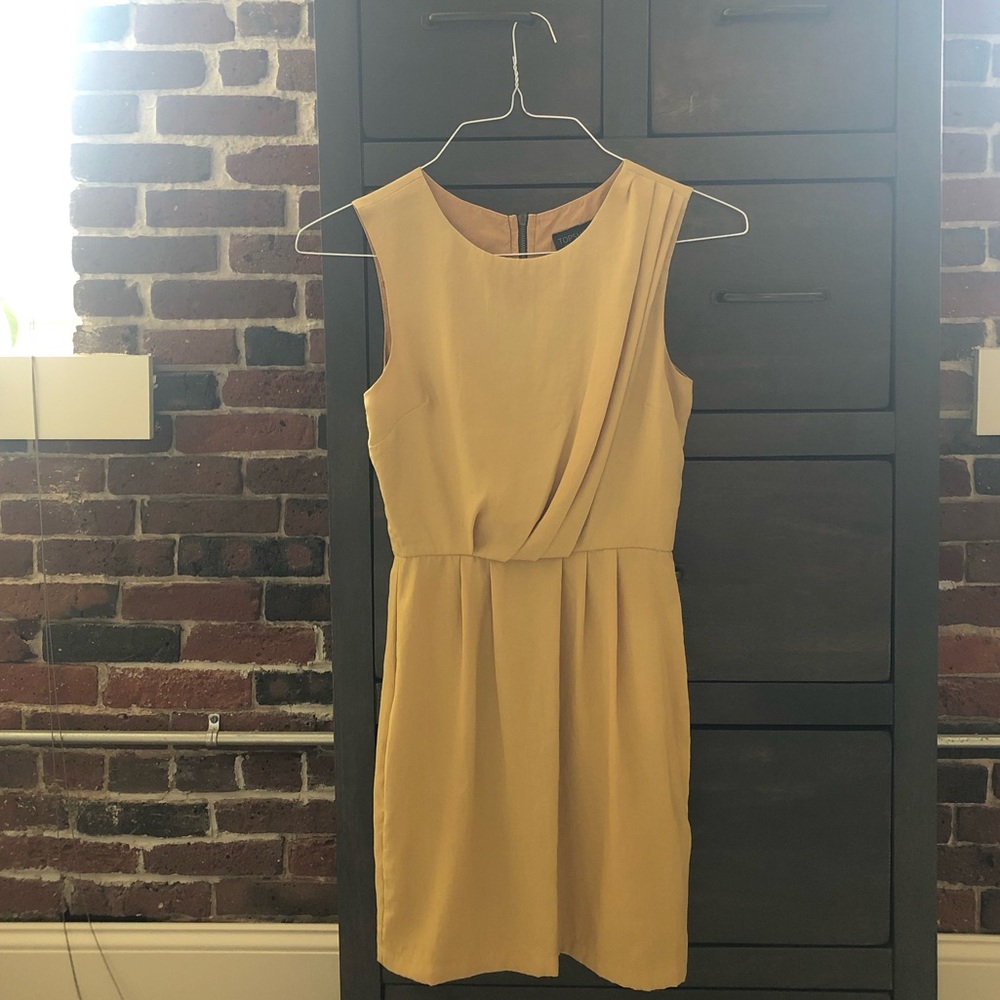 Canary Yellow Topshop Sleeveless Cocktail Dress